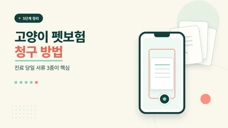 고양이 펫보험 청구 방법 썸네일